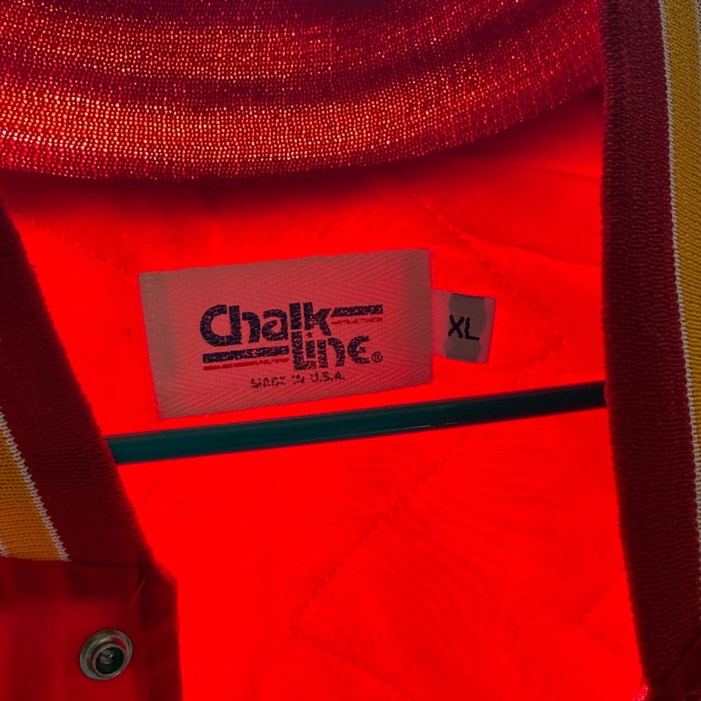 Kansas City Chiefs Red Bomber Jacket - Men's Team Satin Varsity - Picture 4 of 4